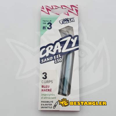 Fiiish Crazy Sand Eel n°3 150 mm Bodies 3x - Pearl Blue - CSE233