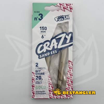 Fiiish Crazy Sand Eel n°3 150 mm Double Combo Offshore - 20g - Gold - CSE5003