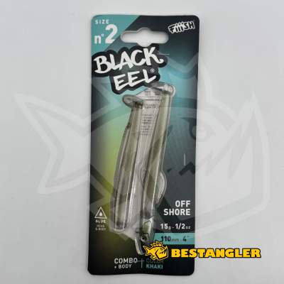 Fiiish Black Eel n°2 110 mm Combo Offshore + Body - 15g - Khaki - BE1468