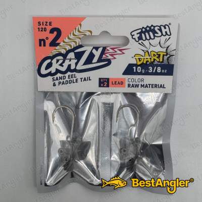 Fiiish Crazy Sand Eel n°2 120 mm Heads Dart 2x - 10g - Raw Material - CSE5018
