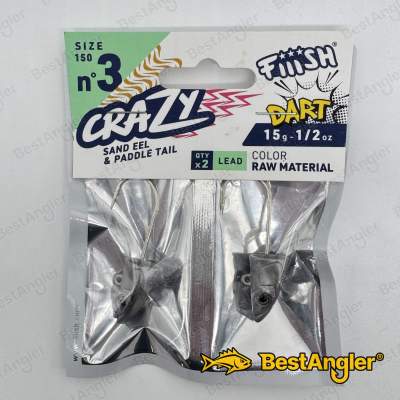 Fiiish Crazy Sand Eel n°3 150 mm Heads Dart 2x - 15g - Raw Material - CSE5019