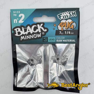 Fiiish Black Minnow n°2 90 mm Heads Pug 2x - 7g - Raw Material - BM998