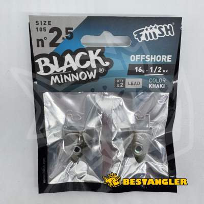 Fiiish Black Minnow n°2.5 105 mm Heads Offshore 2x - 16g - Khaki - BM3049