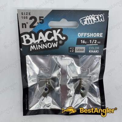 Fiiish Black Minnow n°2.5 105 mm Heads Offshore 2x - 16g - Khaki - BM3049