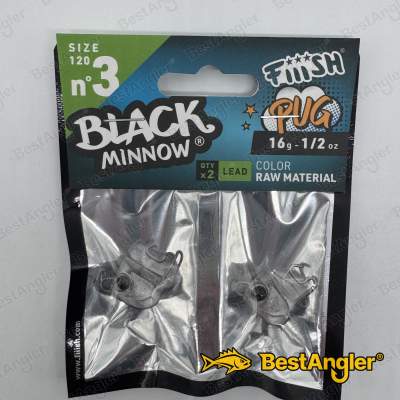Fiiish Black Minnow n°3 120 mm Heads Pug 2x - 16g - Raw Material - BM999