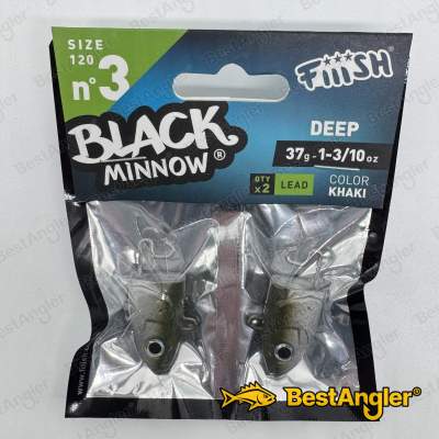 Fiiish Black Minnow n°3 120 mm Heads Deep 2x - 37g - Khaki - BM346