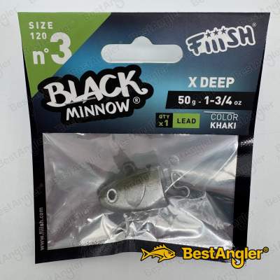 Fiiish Black Minnow n°3 120 mm Heads X-Deep 1x - 50g - Khaki - BM1329