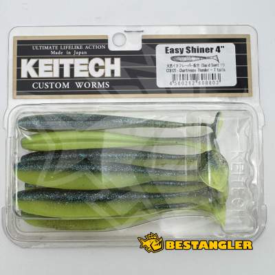 Keitech Easy Shiner 4" Chartreuse Thunder - CT#12