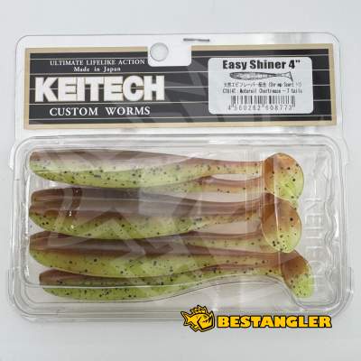 Keitech Easy Shiner 4" Motoroil / Chartreuse - CT#14