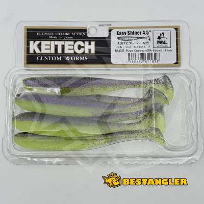 Keitech Easy Shiner 4.5" Purple Chartreuse - BA#03
