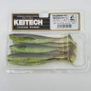 Keitech Easy Shiner 4.5" Green Pumpkin Chartreuse - #401