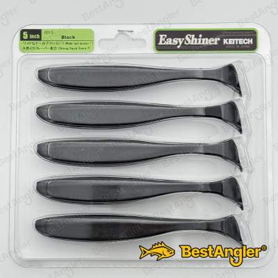 Keitech Easy Shiner 5" Black - #001