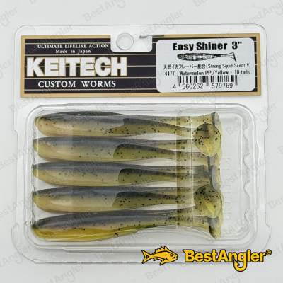 Keitech Easy Shiner 3" Watermelon PP. / Yellow - #447