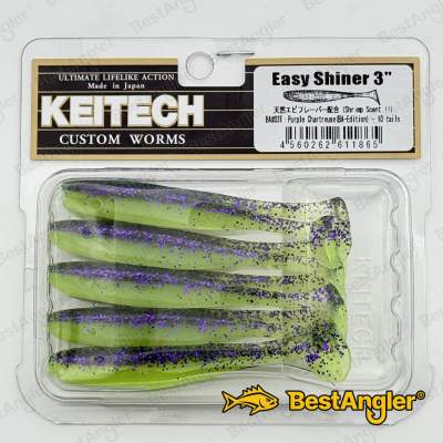 Keitech Easy Shiner 3" Purple Chartreuse - BA#03