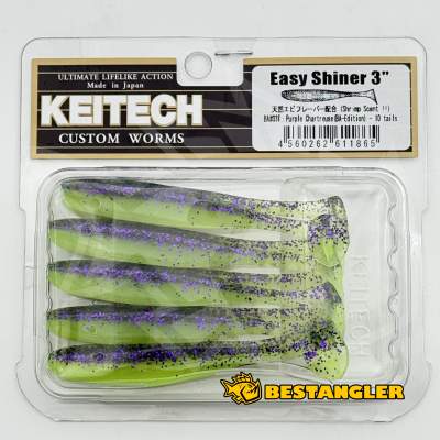Keitech Easy Shiner 3" Purple Chartreuse - BA#03