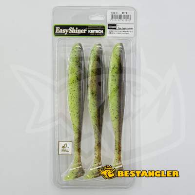 Keitech Easy Shiner 6.5" Green Pumpkin Chartreuse - #401