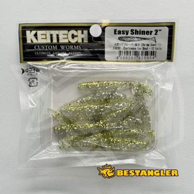 Keitech Easy Shiner 2" Chartreuse Ice Shad - CT#28
