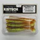 Keitech Easy Shiner 3.5" Motoroil / Chartreuse - CT#14