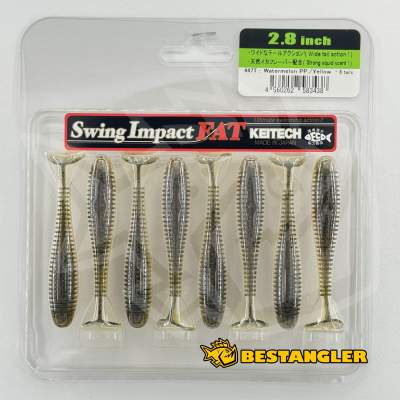 Keitech FAT Swing Impact 2.8" Watermelon PP. / Yellow - #447