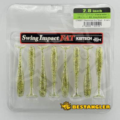 Keitech FAT Swing Impact 2.8" Chartreuse Ice Shad - CT#28