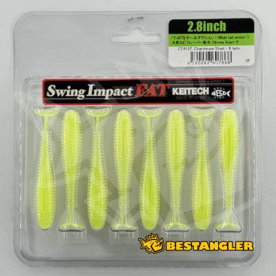Keitech FAT Swing Impact 2.8" Chartreuse Shad - CT#13