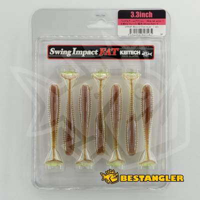 Keitech FAT Swing Impact 3.3" Motoroil / Chartreuse - CT#14