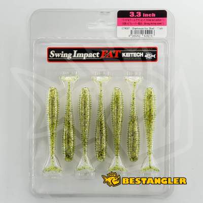 Keitech FAT Swing Impact 3.3" Chartreuse Ice Shad - CT#28