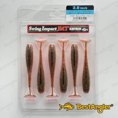Keitech FAT Swing Impact 3.8" Motoroil / Pink - CT#16