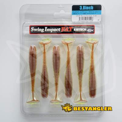 Keitech FAT Swing Impact 3.8" Motoroil / Chartreuse - CT#14
