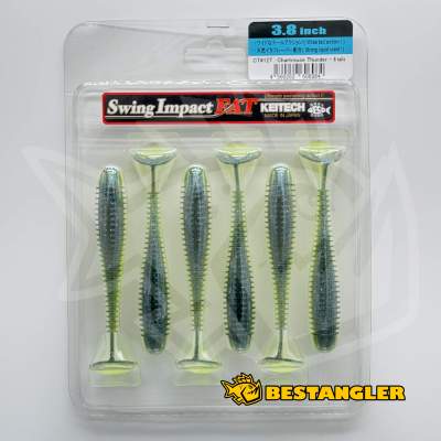 Keitech FAT Swing Impact 3.8" Chartreuse Thunder - CT#12