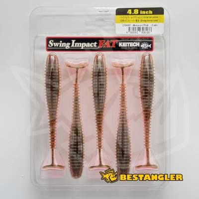 Keitech FAT Swing Impact 4.8" Motoroil / Pink - CT#16