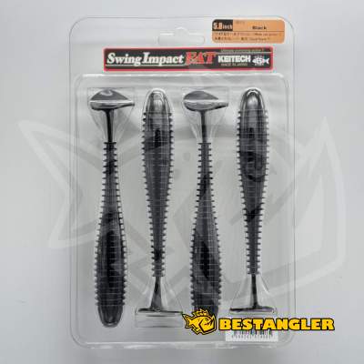 Keitech FAT Swing Impact 5.8" Black - #001
