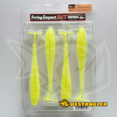 Keitech FAT Swing Impact 5.8" Chartreuse Shad - CT#13