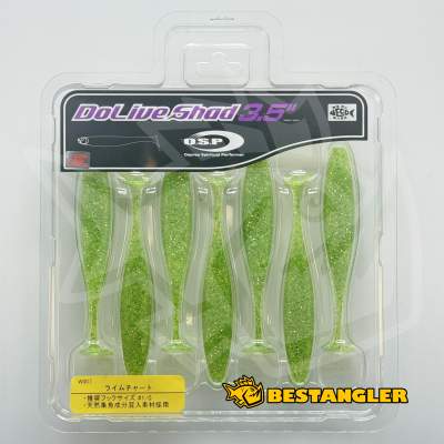O.S.P DoLive Shad 3.5" Lime Chart W007