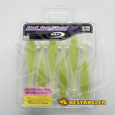 O.S.P DoLive Shad 4" Lime Chart Back Shiner TW184