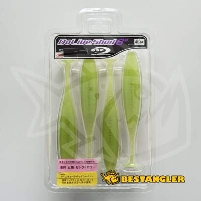 O.S.P DoLive Shad 6" Lime Chart Back Shiner TW184