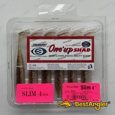 Sawamura One Up Shad Slim 4" #089 Tinsel Brown
