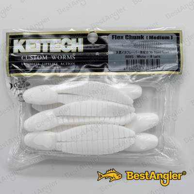 Keitech Flex Chunk Medium White - #009