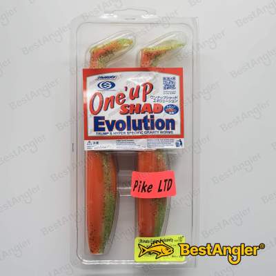 Sawamura One Up Shad 10" PIKE LTD #076 Orange Green