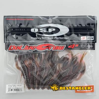 O.S.P DoLive Craw 4" Green Pumpkin/Pink & Red Flake TW155