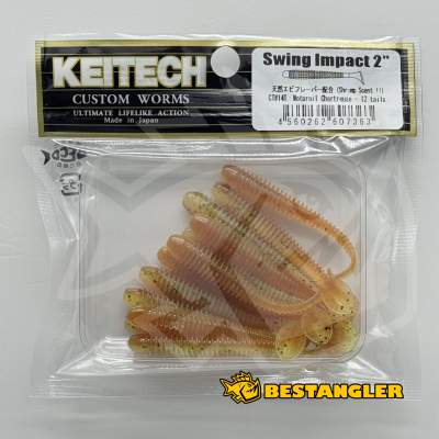 Keitech Swing Impact 2" Motoroil / Chartreuse - CT#14