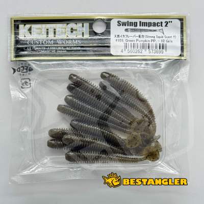 Keitech Swing Impact 2" Green Pumpkin PP. - #101