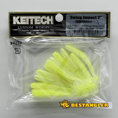Keitech Swing Impact 2" Chartreuse Shad - CT#13