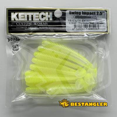 Keitech Swing Impact 2.5" Chartreuse Shad - CT#13