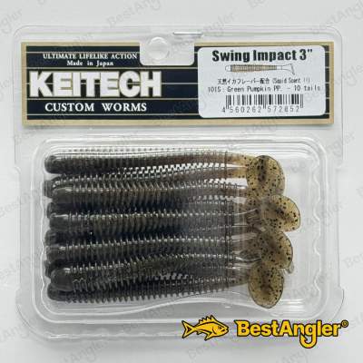 Keitech Swing Impact 3" Green Pumpkin PP. - #101