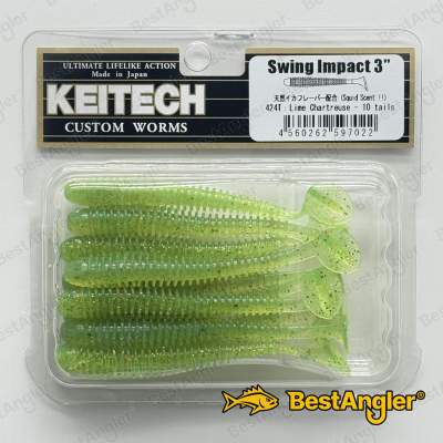 Keitech Swing Impact 3" Lime / Chartreuse - #424