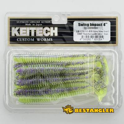 Keitech Swing Impact 4" Purple Chartreuse - BA#03