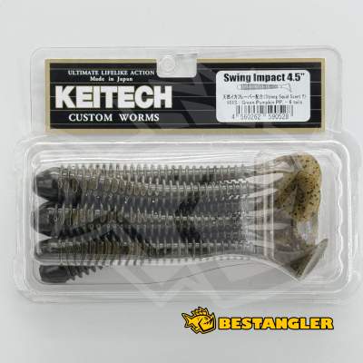 Keitech Swing Impact 4.5" Green Pumpkin PP. - #101