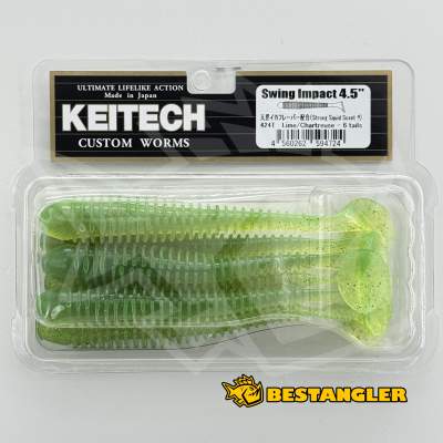 Keitech Swing Impact 4.5" Lime / Chartreuse - #424