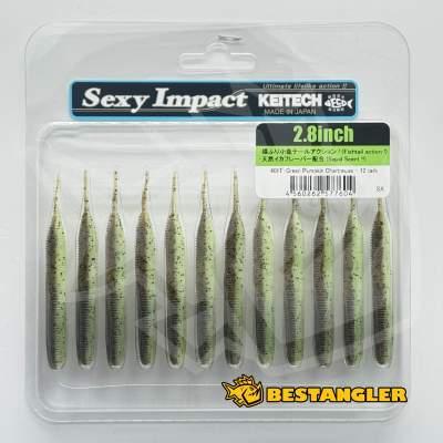 Keitech Sexy Impact 2.8" Green Pumpkin Chartreuse - #401
